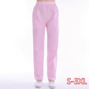 

Medical Uniforms Surgical Trousers Scrub Pants Workwear Pure Cotton Solid Color Women Men Doctor Cloth Bottoms Nurse