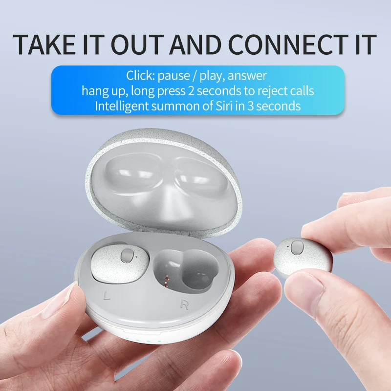 Wireless Bluetooth 5.0 Sport Headset Noise Redution Automatic Pairing Waterproof Music Earphone With Charge Case For Smart Phone