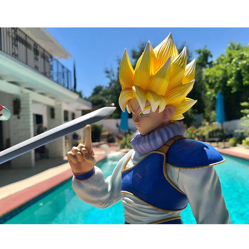 Dragon Ball Z Saiyan Statue Torankusu trunks VS Son Goku GK полноразмерная портретная резиновая фигурка героя Коллекционная модель игрушки Q978