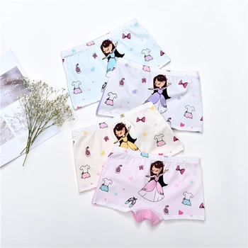 

4 Pcs/lot kid underwear Floral Children Girl Short Panties Kids Underwear for Girl Briefs Soft Cotton Baby Underpants 2-11T