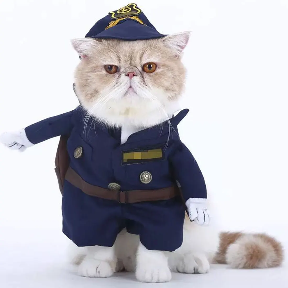Police Одежда для Хэллоуина, нарядный костюм кошки, костюм, забавная одежда для кошки, пиратский костюм, одежда для кошки, костюм, одежда Corsair - Цвет: Police