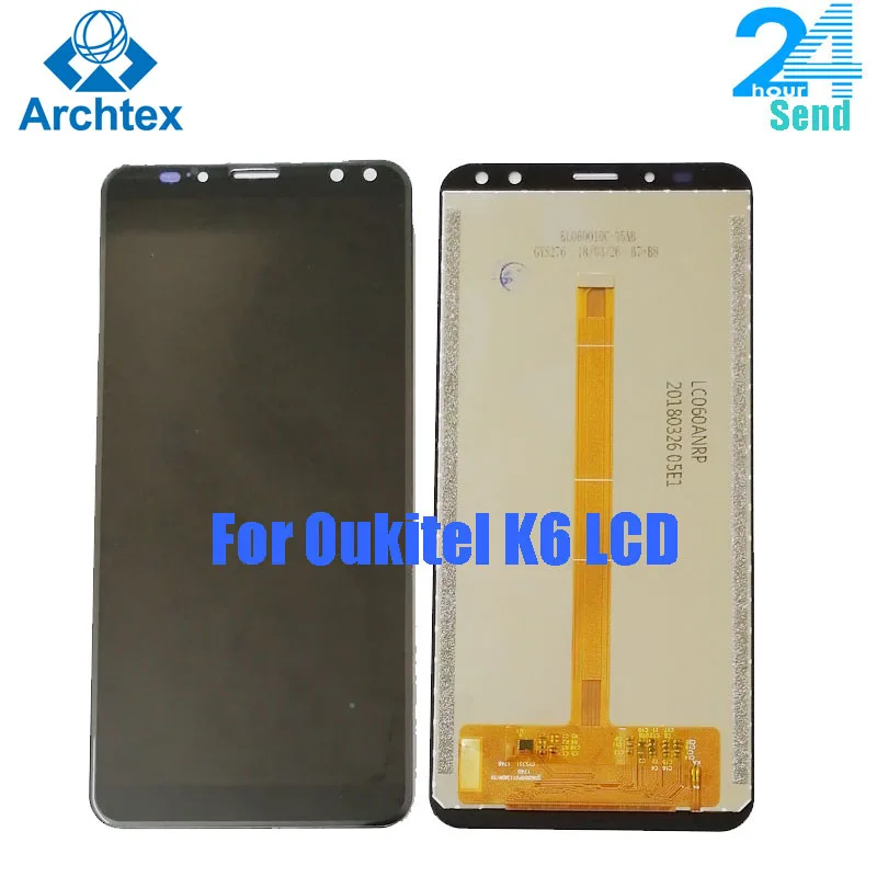 Для OUKITEL K6 ЖК дисплей Дисплей + кодирующий преобразователь сенсорного экрана в