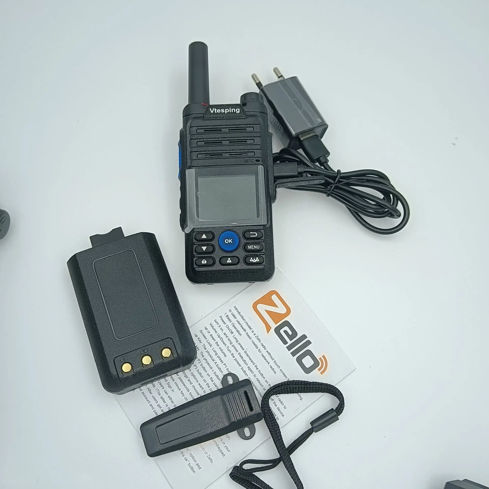 zello radio 4g sim wifi + bluetooth walkie talkie