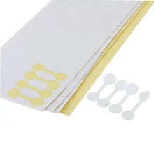 Round Dumbbell Fashion Jewelry Tag Retail Price Label Display Self-Sticker Tool Paper Ring Tags White String