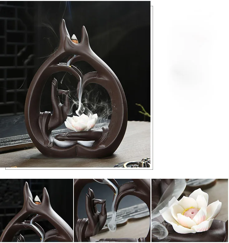 

Buddhist Decoration of The Burner Gasifier Backflow Incense Burner Incense Burner Air Vaporizer Incense Sticks Home Decor Zen