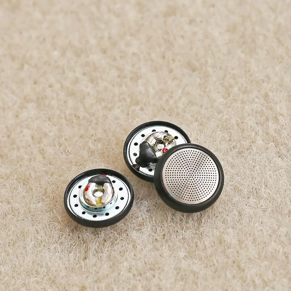 15.4mm Speaker Unit 32 Ohm Flat Headphone DIY Loudspeakers Stainless Steel Mesh Cover 110dB