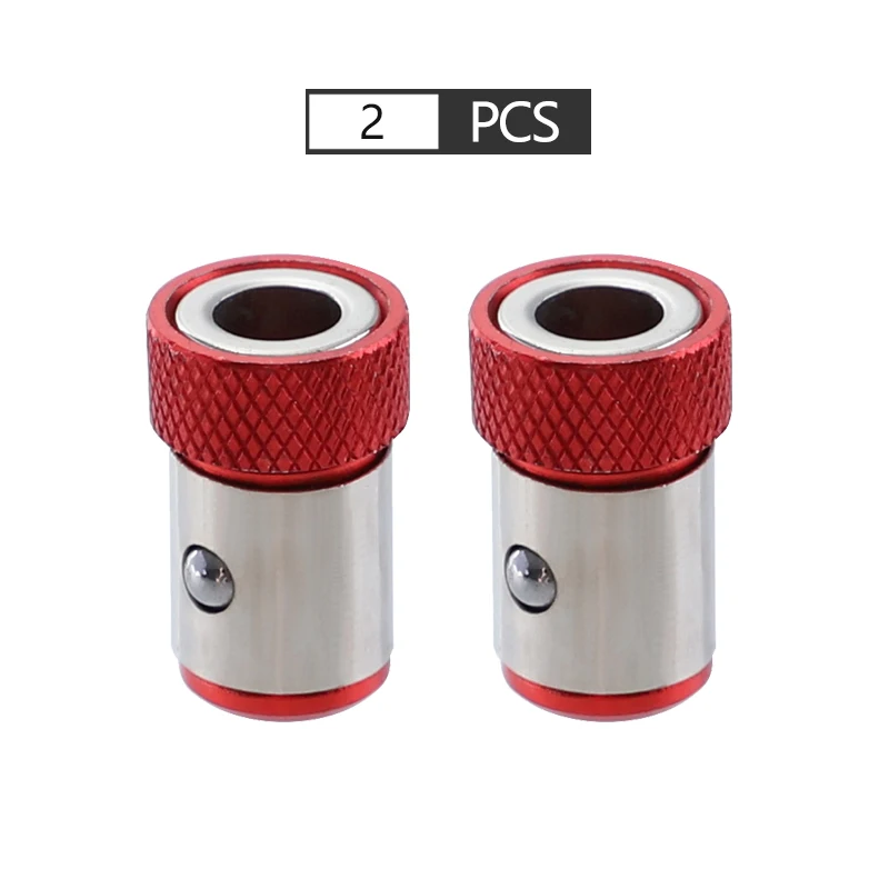 2PCS 1/4 ''6,35 мм отвертка магнитное кольцо S2 сплав сталь Съемный магнит драйвер шестигранное сверло для электродрели сильный магнетизатор - Цвет: 2PCS