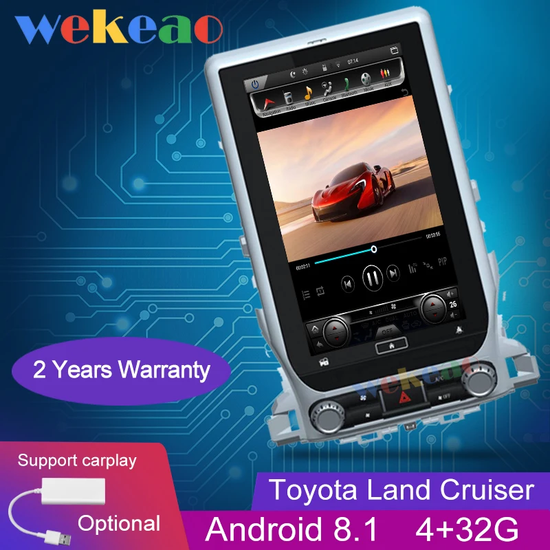 Wekeao 14 'ɺndroid 8 1 автомобильный радиоприемник для Toyota Land Cruiser Android Авто GPS