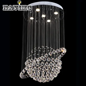 

Modern LED Crystal Chandelier Lighting Fixture Spherical Design Lamp for Hotel Restaurant Decoration
