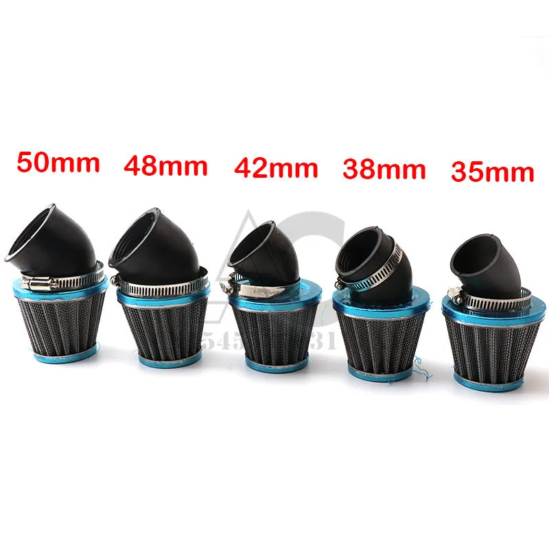 Filtri Aria per Moto Filtro Aria Ad Alto Flusso 35mm 38mm 42mm 48mm Moto Pit Bike Pitbike Ciclomotore Scooter Dirt Pit Bike Spugna Cleaner (Color : Black Z 48