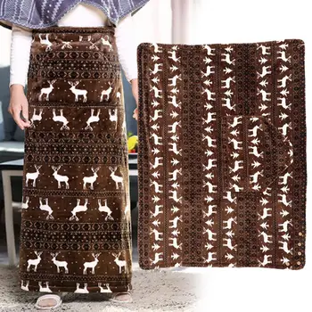 

Large Thick Double-Sided Fleece Blanket Warm Leg Knee Blanket with Pocket