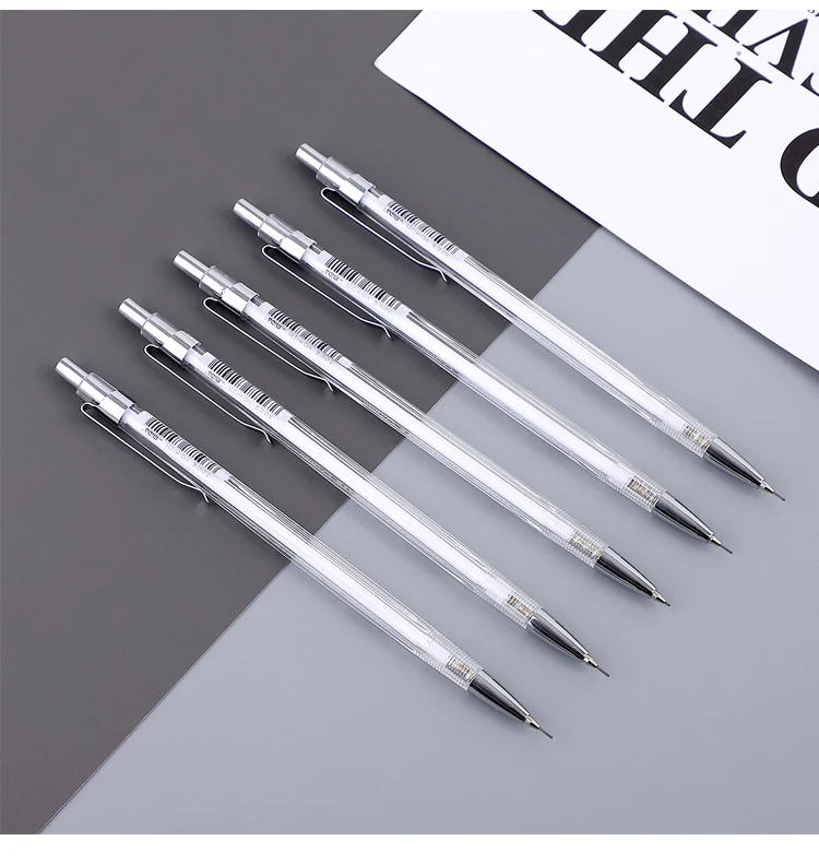 JIANWU 4PCS/set 0.5mm Creative simplicity laser Metal mechanical pencil refill writing Professional painting Student office
