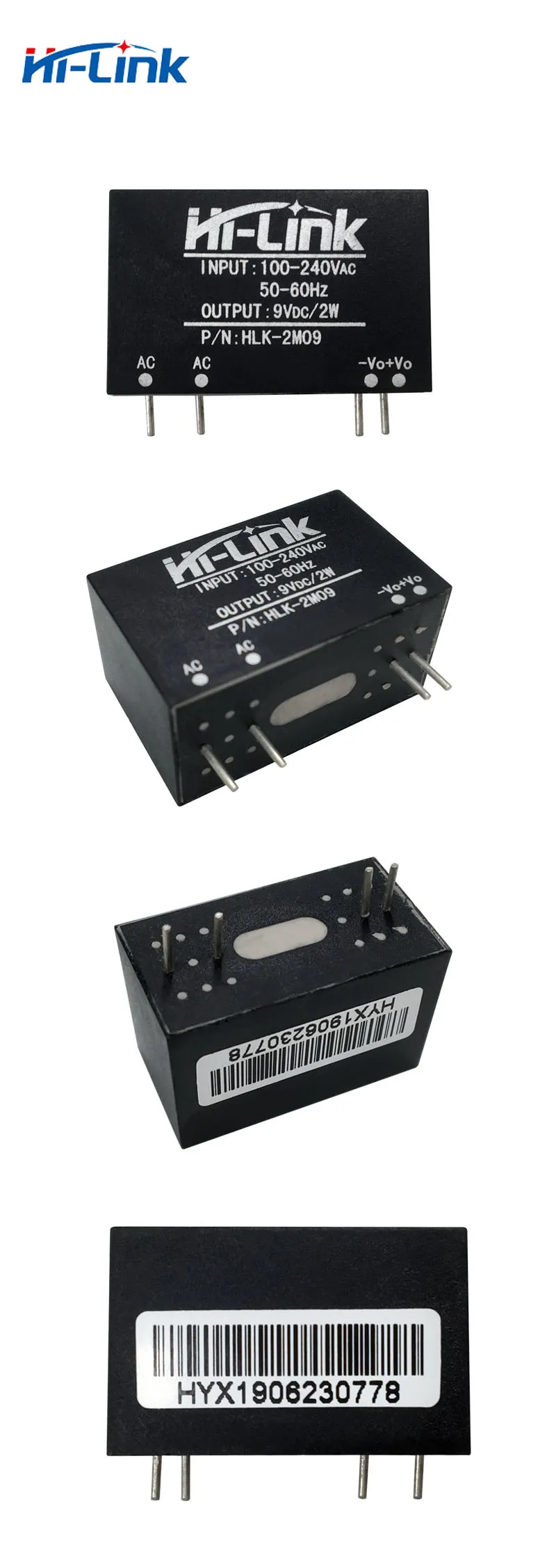 AC-DC 220V до 9v 2W Изолированный Питание модуль HLK-2M09