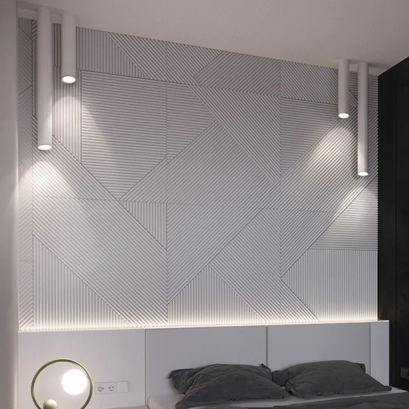 NEW Fashion Black White Modern 7W COB LED Ceiling Spot light Cylindrical Downlight 20cm 30cm 50cm 80cm