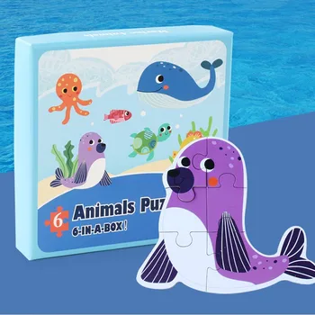 

Jigsaw Puzzle for Kids Wooden Animal Traffic Pattern Puzzles Education Toy Birthday Gift for Children