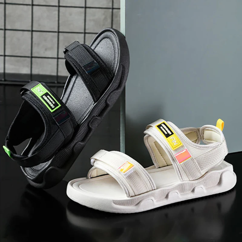 Sports Sandals Female Ins Tide Summer New Net Red Korean Version of The Magic Student Flat Female Sandals Women Slippers