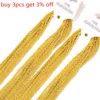 LUXUSTEEL No Fade 10pcs/Lot Stainless Steel Twist Chain Necklaces 2mm Width 45/50/55/60cm Gold Color DIY Pendants Accessories ► Photo 2/6