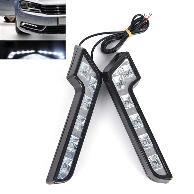 2 x яркий 6LED супербелый автомобильный фонарь для вождения противотуманных фар 12 В DRL дневные ходовые огни Мода