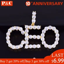 Custom Name Tennis Chain Letters Necklaces & Pendant Hip Hop Iced Cubic Zirconia Jewelry Chain With 4MM Gold Silver Tennis Chain