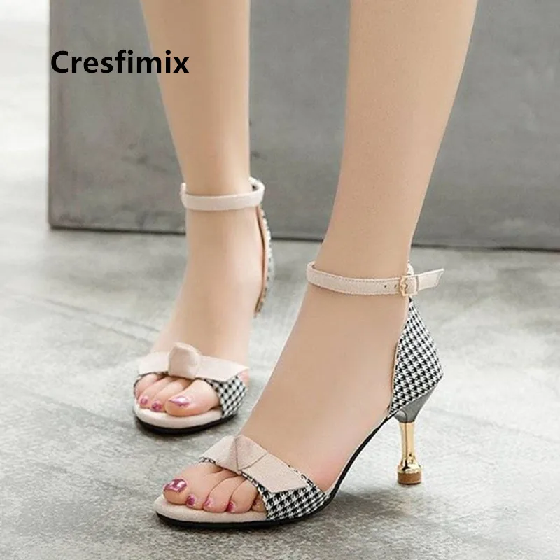 Cresfimix mujer tacones altos; милые женские туфли на высоком каблуке без застежки из высококачественной искусственной кожи; удобные женские туфли коричневого цвета на высоком каблуке; a3531