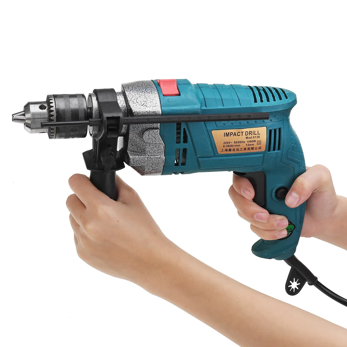 1980W 220V 3800rpm Electric Impact Drill Kit with