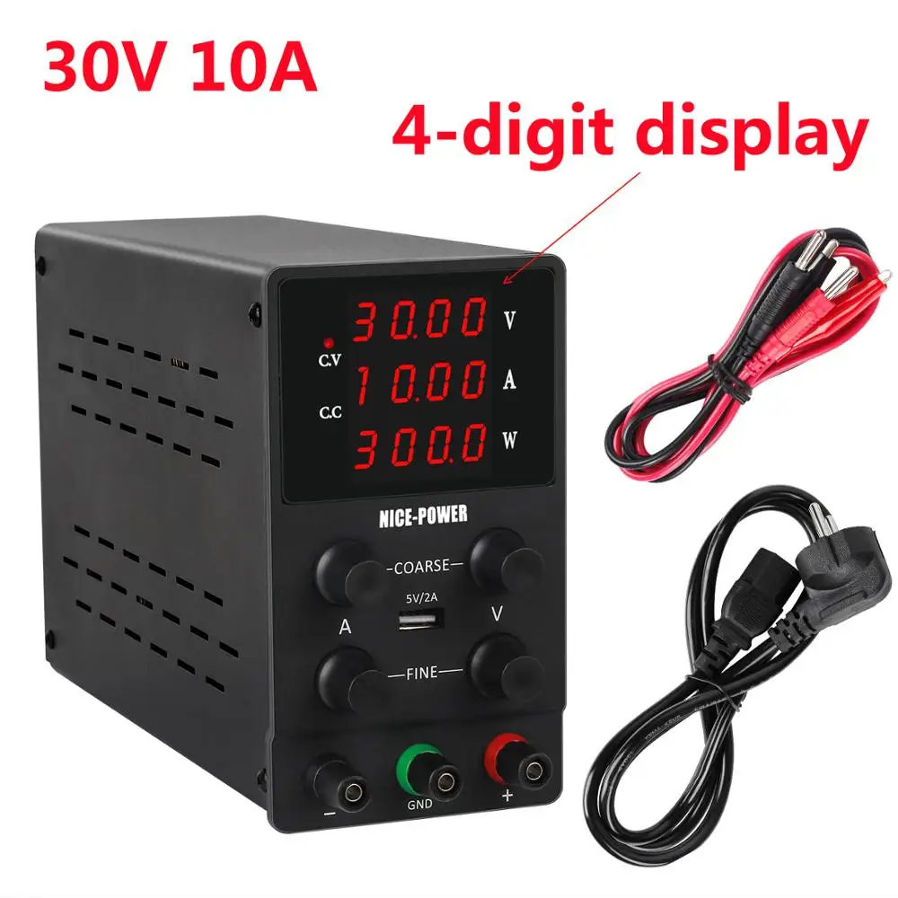 4 Digits USB DC Lab Power Supply Adjustable 30V 10A 60V 5A 120V 3A Accurate Regulated Voltage Regulator Switching Bench Source-0