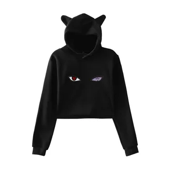 

Crop Top Anime Hoodie Sweatshirts Women Naruto Hoodie Pink Clothes for Teenage Girls Streetwear Clothes Womens Long Sleeve Tops