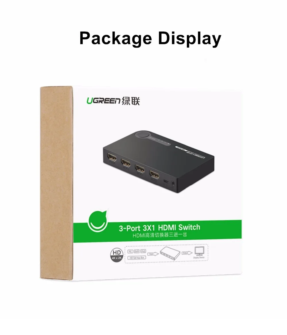 HDMI коммутатор 3 входа 1 выход аудио видео компьютер хост экран телеприставка сигнал ноутбук проектор ТВ HD 4 к сплит-экран disp