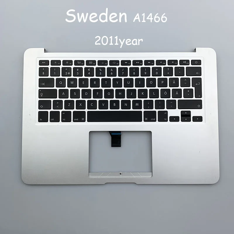 Б/у A1466 A1465 Топ чехол для Macbook 1" Топ чехол с Великобритании арабский французский Турция Бельгия клавиатура+ Топ чехол+ Подсветка - Цвет: Sweden