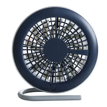 

Table Tiny Round Fan Quiet Operation Adjustable Tilt 360 Degree Rotating USB R2JB