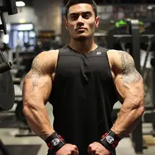 Стиль, летний, уличный, для фитнеса, модный, хлопковый, дышащий, мужской, спортивный жилет, поколение полных