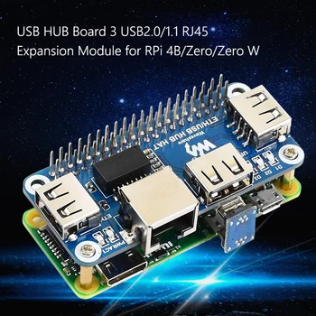 

USB HUB Concentrator 3 USB2.0/1.1 RJ45 Expansion Board Module for Raspberry Pi RPi 4B/Zero/Zero W