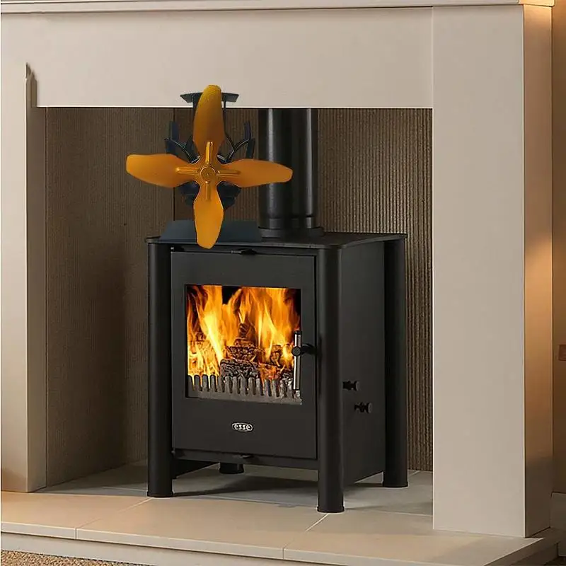 Yooap [2019 update version] automatically starts 4 wings mute physics advanced environmental aluminum fireplace fan