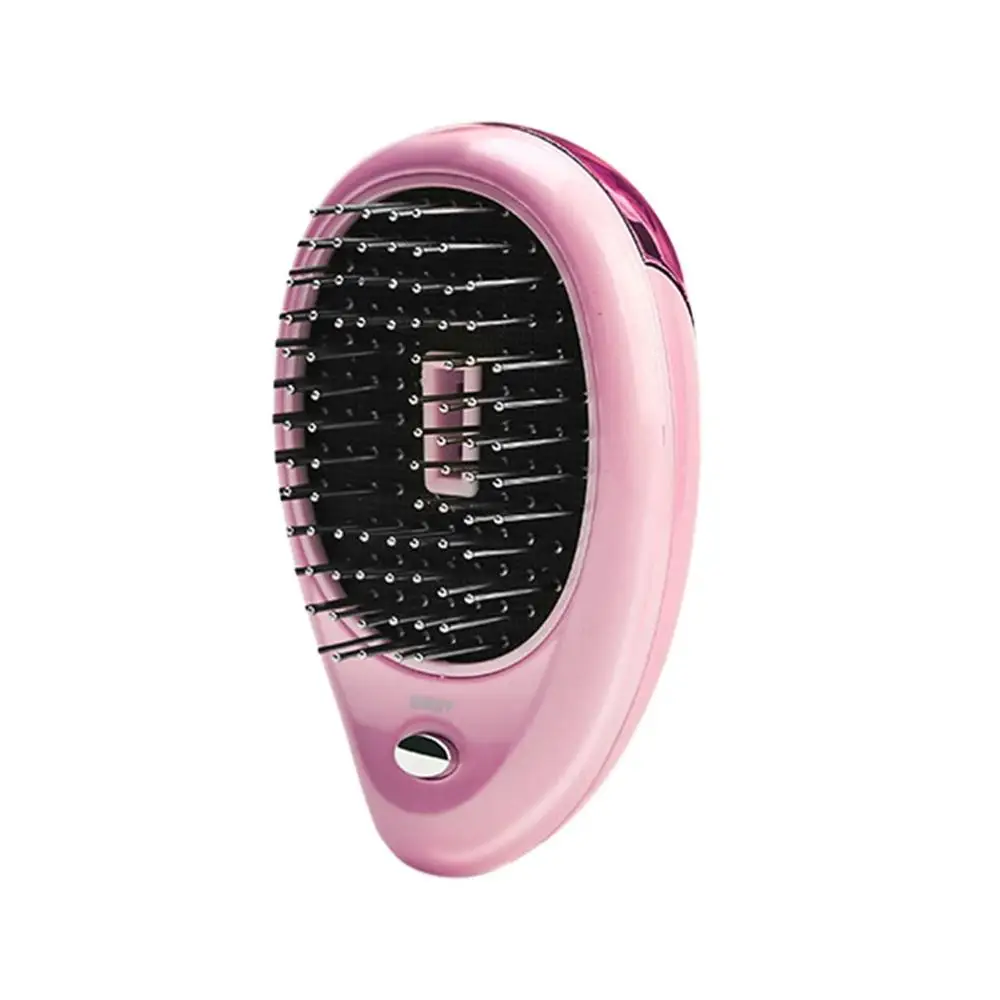 Электрическая вибрационная Магнитная Массажная расческа против выпадения волос, портативная ионная расческа для роста волос, расческа для волос, расслабляющая забота о здоровье - Цвет: pink