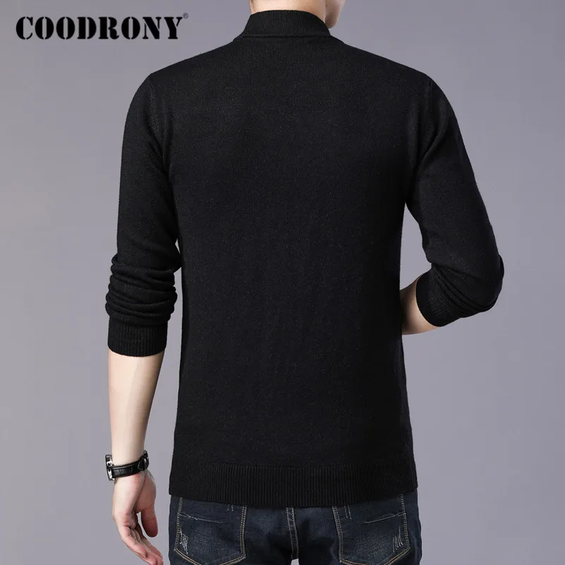 Black Friday COODRONY Brand Turtleneck Sweater Men Fashion Casual Pull Homme 2019 Winter Thick Warm Sweaters Soft Knitwear Pullover Men C1014