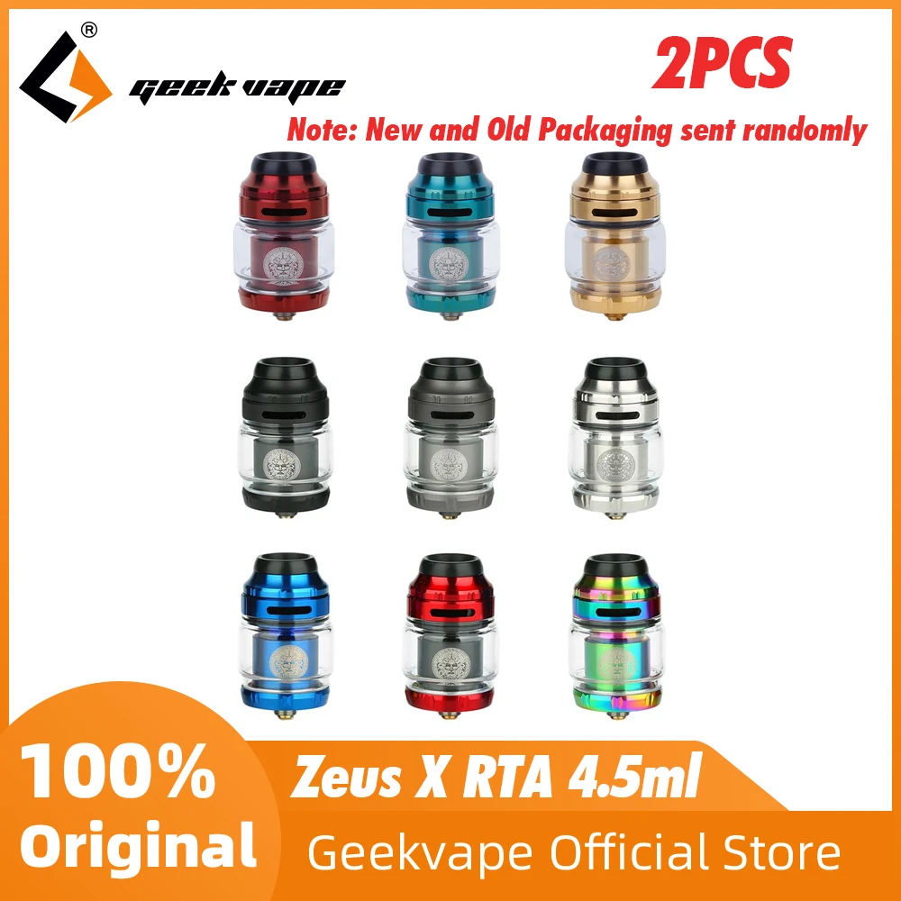 Бак для вейпа Geekvape Zeus X RTA емкость 4 5 мл 2 шт./лот с дрип-типом 810 Delrin атомайзер rta vs zeus