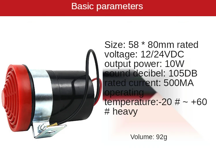 Allarme Retromarcia 12V-24V Per Auto E Camion - Avvisatore Acustico Impermeabile 102dB - Foto 4