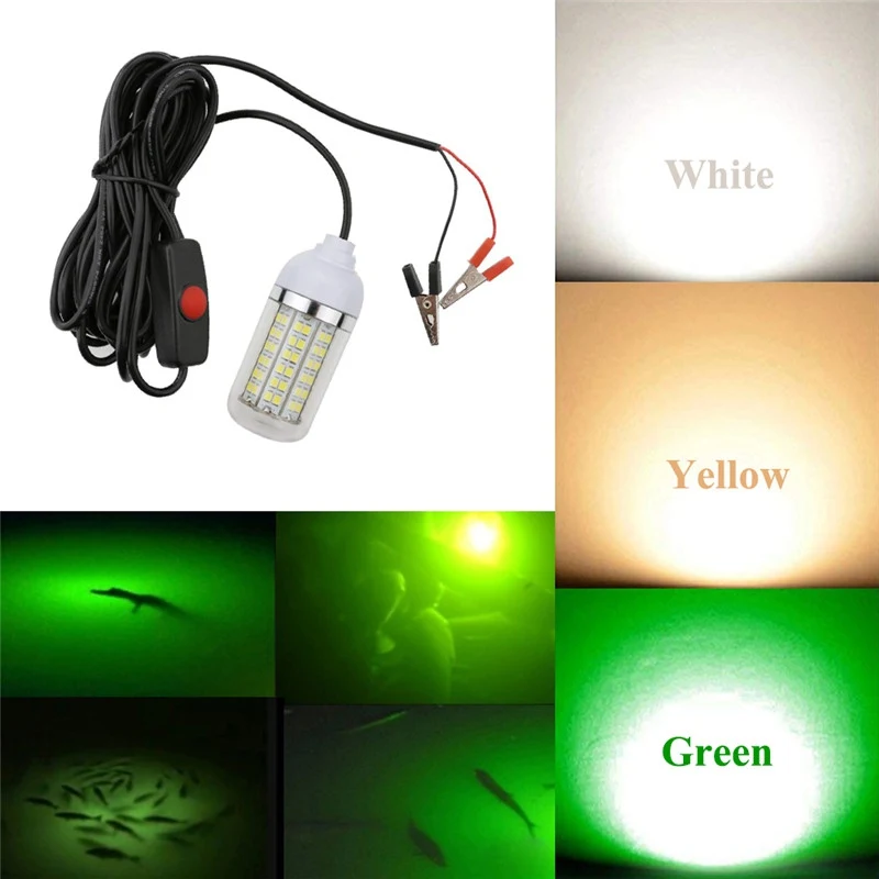 

12V Fishing Light 108pcs 2835 LED Underwater Fishing Light Lures Fish Finder Lamp Attracts Prawns Squid Krill (4 Colors )