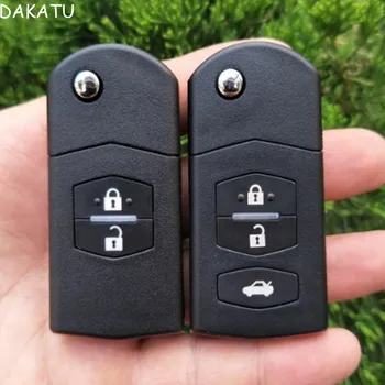

DAKATU Replacement Flip Folding Remote key shell 2/3 Button For Mazda 2 3 5 6 RX8 MX5 keyless entroy Fob case