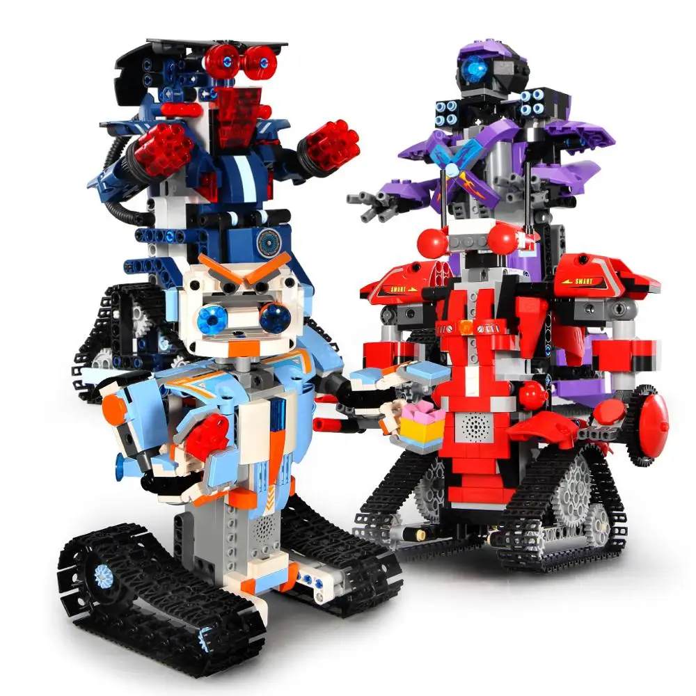 

RC Robot 4CH Remote Control DIY Building Blocks Robert Robot Toys Technice Education Model Bricks Compatible legoing for Kids