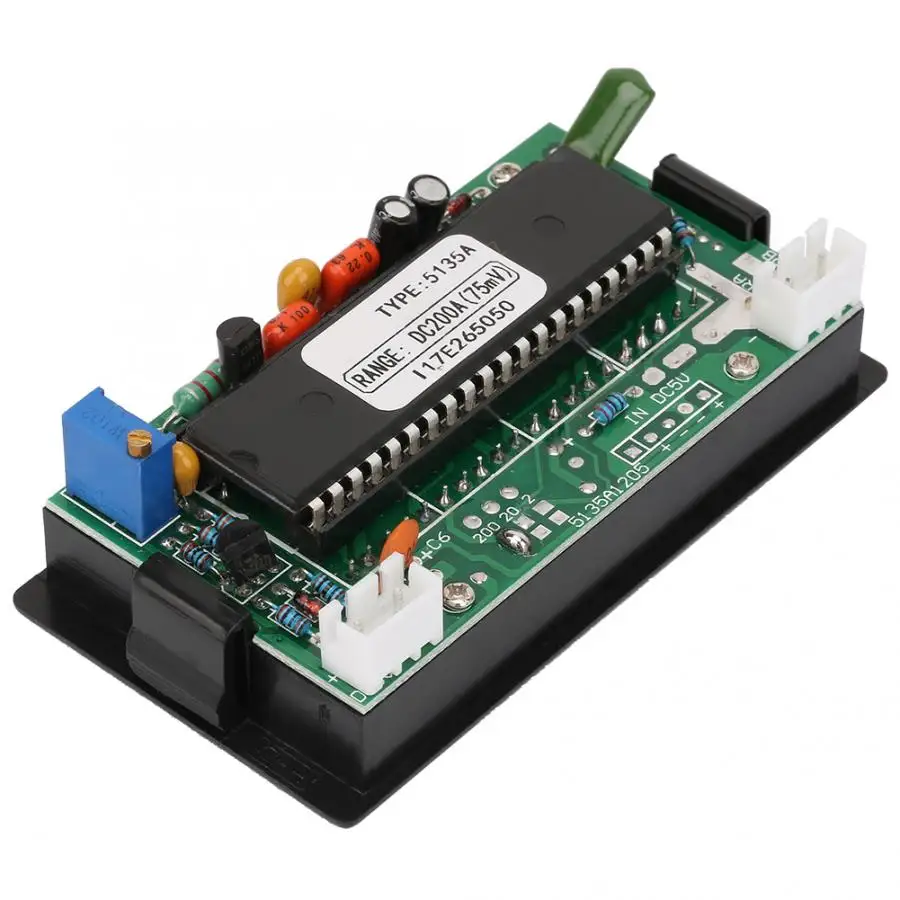 5135A DC5V 3 1/2 цифровой красный светодиод цифровой Панель Измеритель постоянного тока, 100A/200A/500A Амперметр переменного тока Амперметр