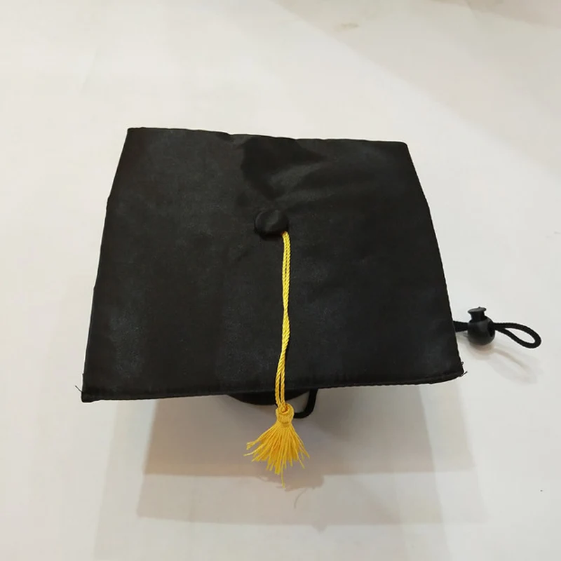 

Pet Graduation Caps with Yellow Tassel Dog Cat Holiday Costume Halloween Dress up Bachelor Cap