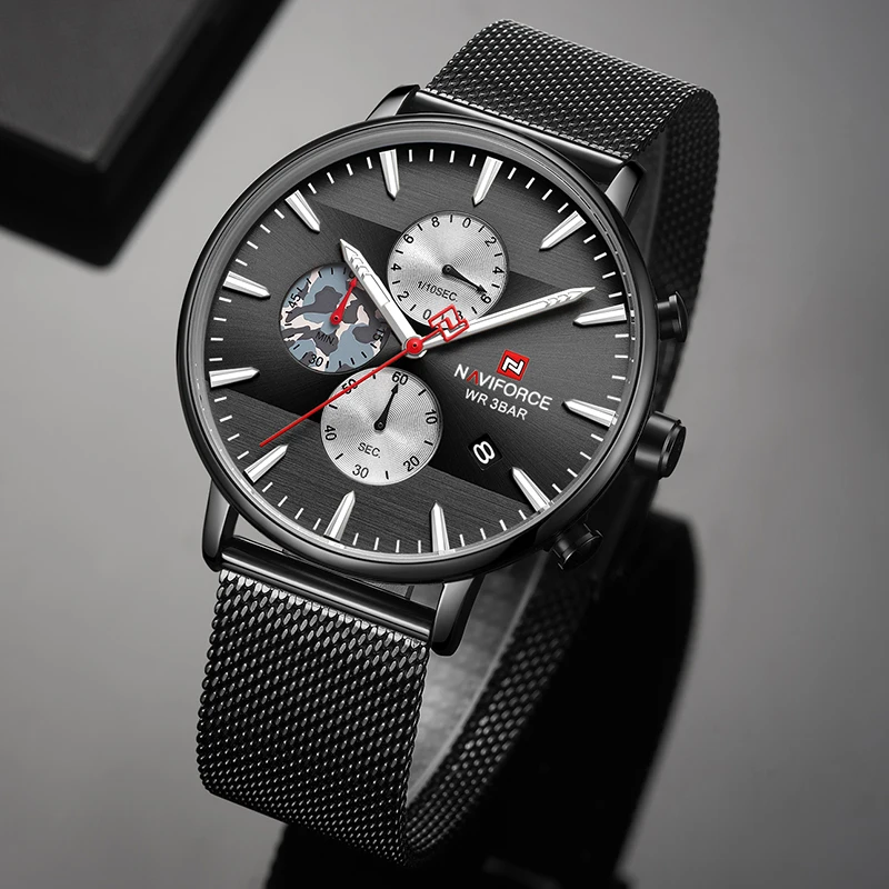 Часы наручные NAVIFORCE мужские кварцевые модные брендовые роскошные