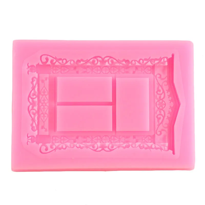 Sugarcraft окно силиконовая форма DIY рамка торт кайма для мастики форма для украшения торта инструменты Конфеты глина формы для шоколадной мастики