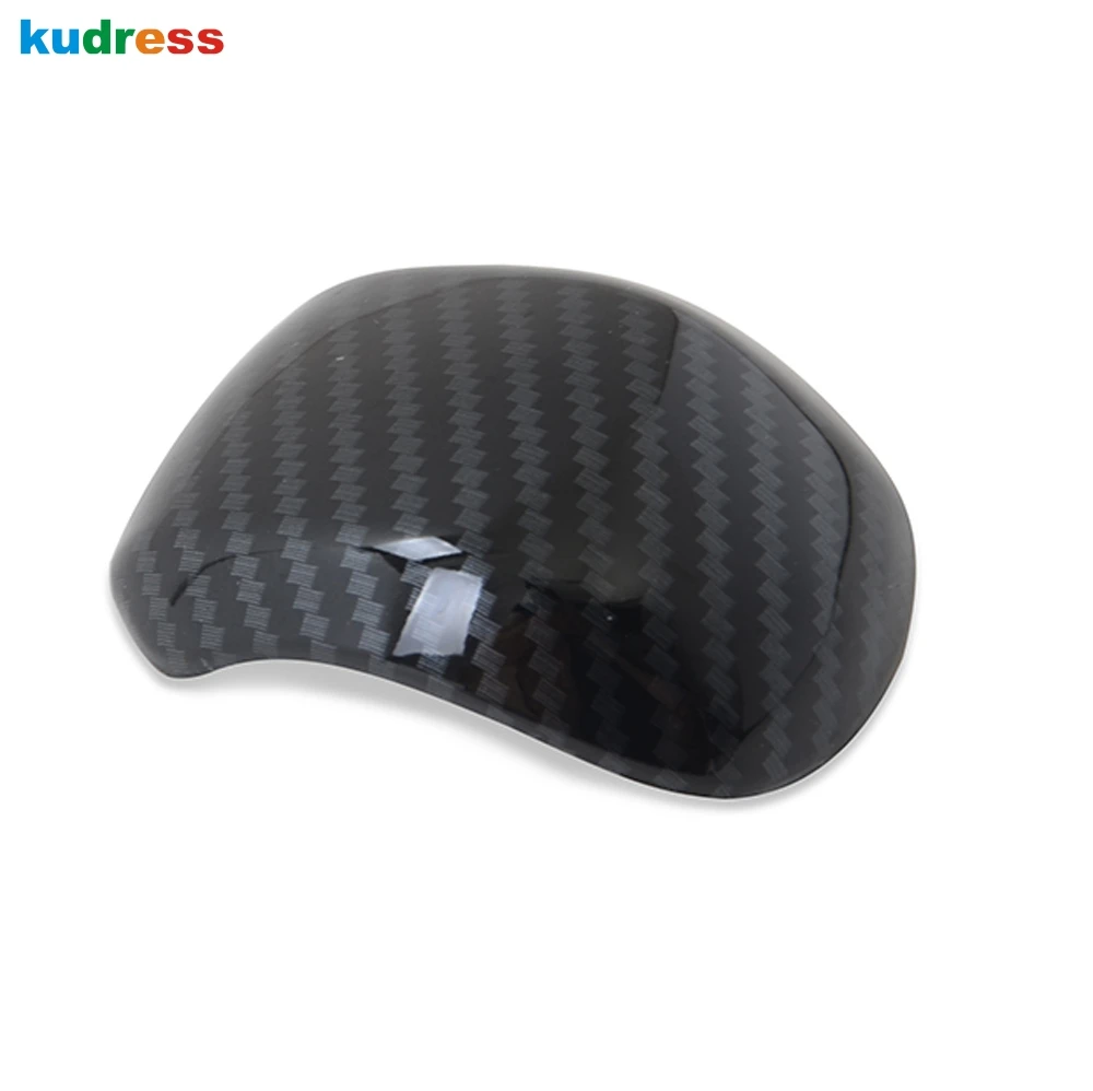 

For Hyundai Santa Fe 2019 2020 Carbon fiber Gear Shift Head Konb cover Base Cover interior trim car sticker accessories