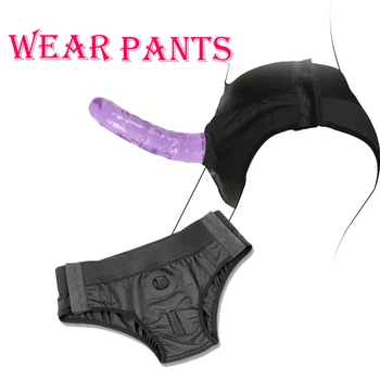Wearable Strapon Dildo for Lesbian G spot Stimulator Adult Sex Toys Panties Strap On Penis Pants Sex Toys for Women Erotic Toys 4