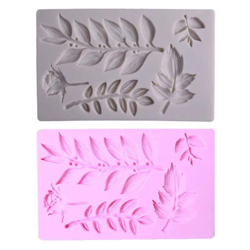 Rose Flower Leaf Silicone Mold Fondant Cake Decorating Fondant Chocolate Mould
