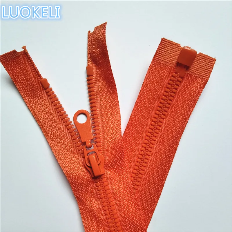 orange Новые 2 шт 5# полимерные молнии(27,5 дюйма) 70 см процесс шитья открытый - Цвет: orange