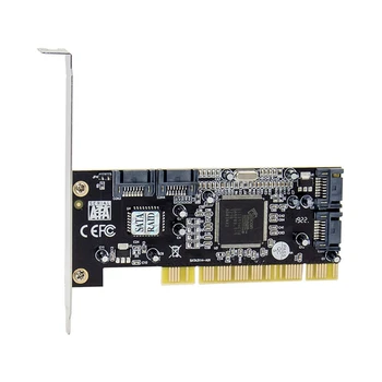 

PCI Sil3114 SATA150 4-Channel to SATA RAID Array Card Sil3114 SATA Adapter Controller Chip Card for Computer