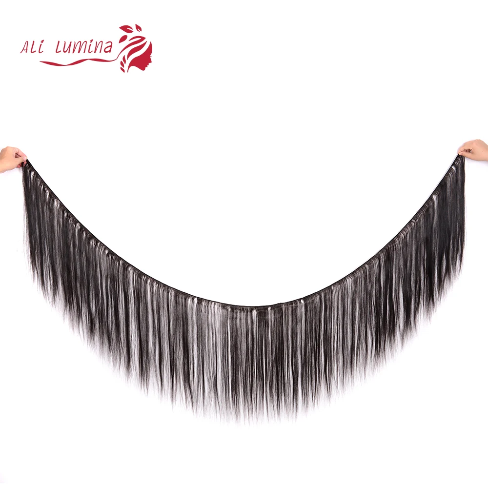 Али Lumina 13X4 человеческие волосы на кружеве парик бразильский парик remy волосы предварительно сорванные парик с линией волос натуральный цвет
